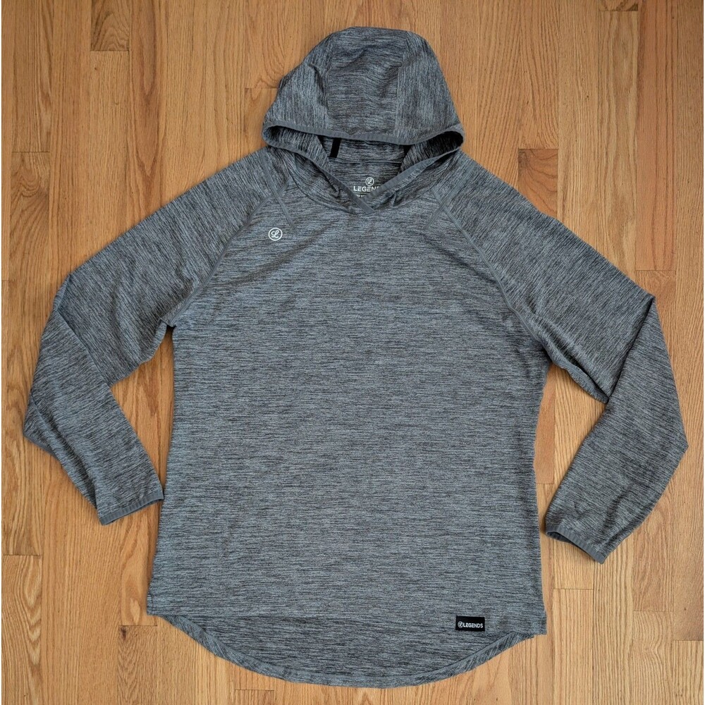Legend Men’s Enzo Hooded Shirt Long Sleeve Lightweight Sweatshirt XL Heathered